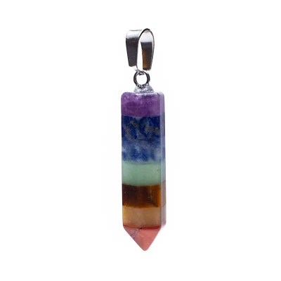 7 Chakra gemstone pendant